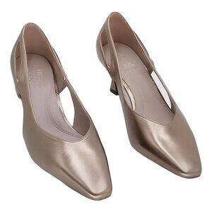 Naturalizer Gracie Pointed Toe Leather Pumps Gold Womens 8.5M